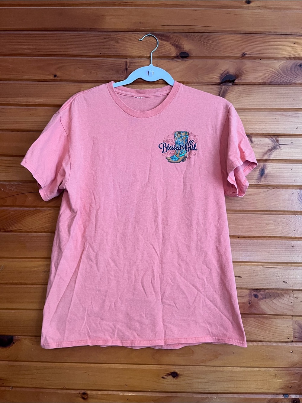 Blessed Girl Coral Short Sleeve Tee